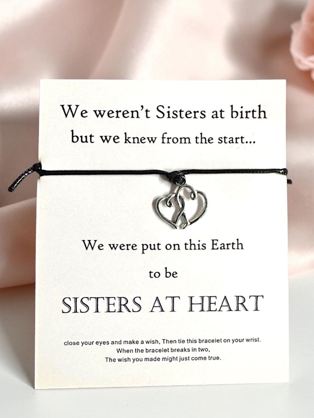Sisters at Heart Wish Bracelet NIP
